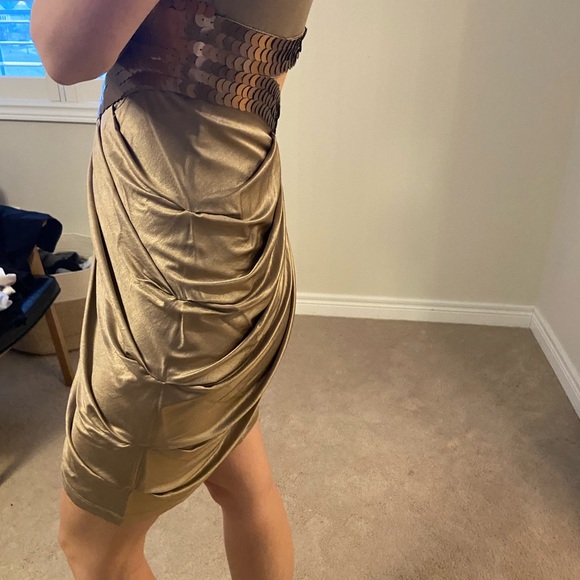 Bebe Sequin Cutout Party Formal Dress - Picture 4 of 4